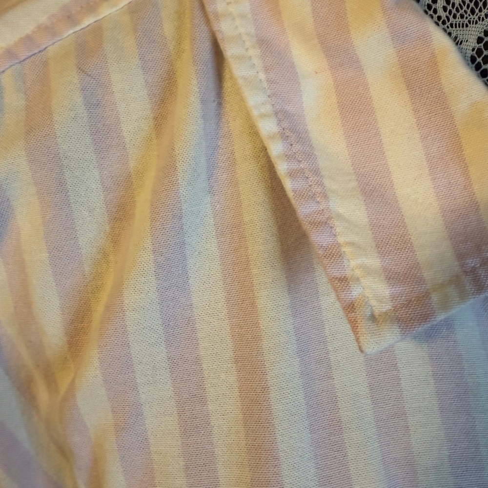 crown & ivy Pastel Purple and White Striped Button-Up Shirt, size - Picture 4 of 11